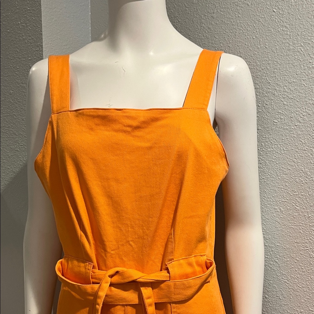 Women's Orange Jumpsuit made by copper key beautiful orange bright size large - Picture 2 of 16